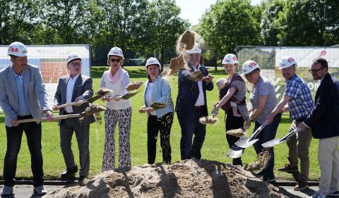 Spatenstich Skateanlage und Pumptrack Saarn